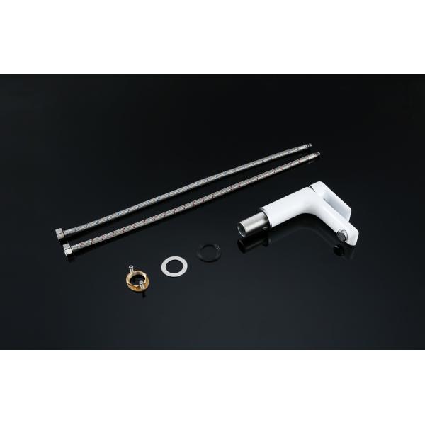 Waterfall Bathroom Basin Faucet White Single Handle Hot and Cold Basin Mixer