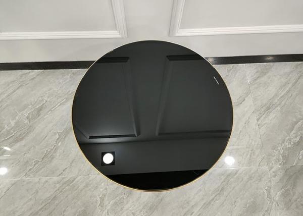 40cm Modern Glass Surface Gilded Stainless Steel Coffee Table Luxury Frame