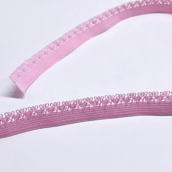 Customized Knitted Picot Edges Elastic Band Nylon Polyester Strap Webbing