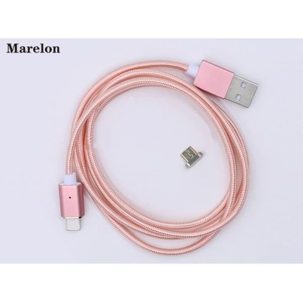Fast Charging Magnetic USB Data Cable Micro 8 pin USB Cable for Iphone / Xiaomi