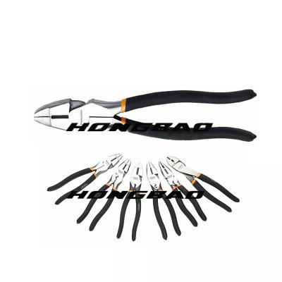 9 9.5 Heavy Duty Combination Plier 200 Mm 210mm Nipper Lineman Cutter Easy Cutting