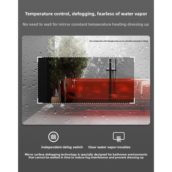Premium Modern Luxury LED Bath Mirror Touch Switch Elegant Square Design for Hotels Elegant Apartments Hot Selling for Washrooms
