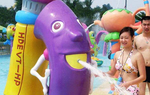 Fiberglass water fountain with Galvanized Carbon Steel Frame of amusement park equipment