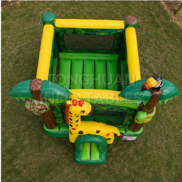 Premium Jungle Safari Inflatable Bouncy Castle with Giant Giraffe Design for Schools Shopping Malls Zoos Festivals and Party Rental Businesses