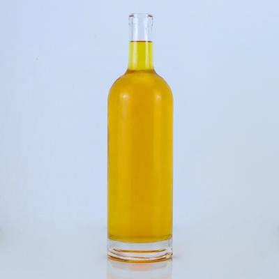 Clear or Customized Glass Bottle Unique 700ml 750ml for Whiskey Tequila Brandy Rum Gin