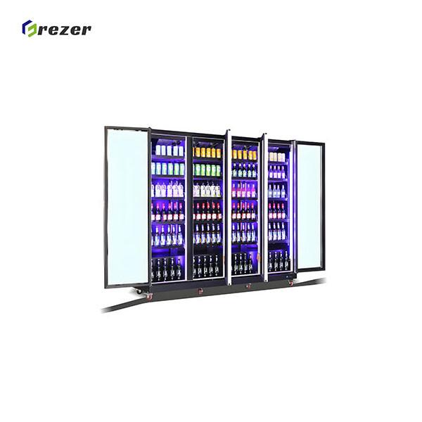 Commercial Bar Display Fridge Big Beverage Display Fridge Easy Cleaning