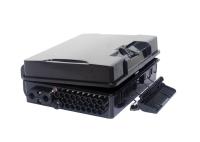 24 ABS SMC de la PC de la instalación de poste de la caja de distribución de la fibra óptica del negro de la base