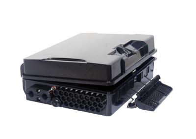 24 ABS SMC do PC da instalação de Polo da caixa de distribuição da fibra ótica do preto do núcleo