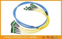 3D jaune a examiné 96 le câble de la fibre MTP MPO, câbles équipés optiques de fibre