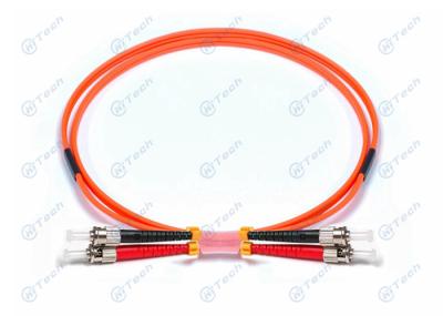 ST To ST Duplex Patch Cord Optical Fiber LSZH Cable 0.35dB Insertion Loss Durable