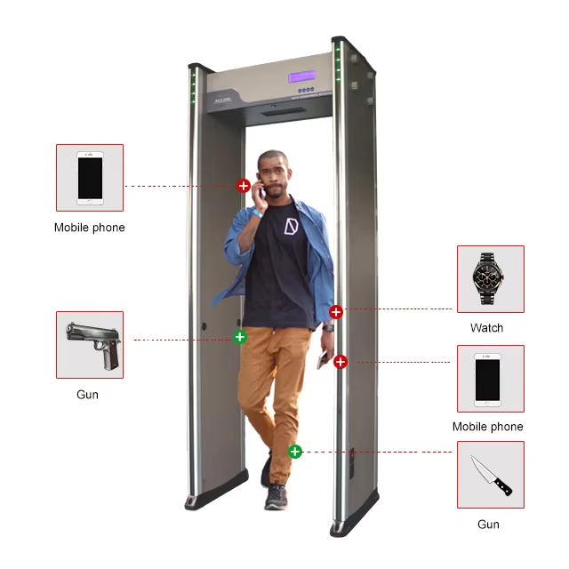 Low Power Consumption Walk Through Metal Detector Gate Easy Installation Security Archway for School Project