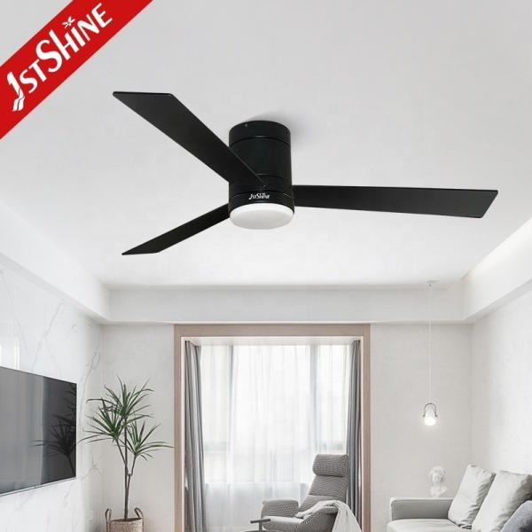 Fan de teto de perfil baixo com controle remoto e luz LED de 3 cores