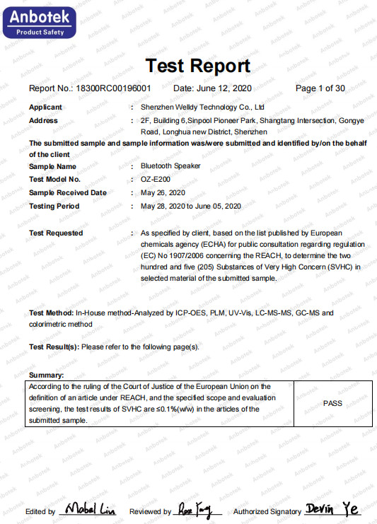 Shenzhen Welldy Technology Co., Ltd. Сертификации