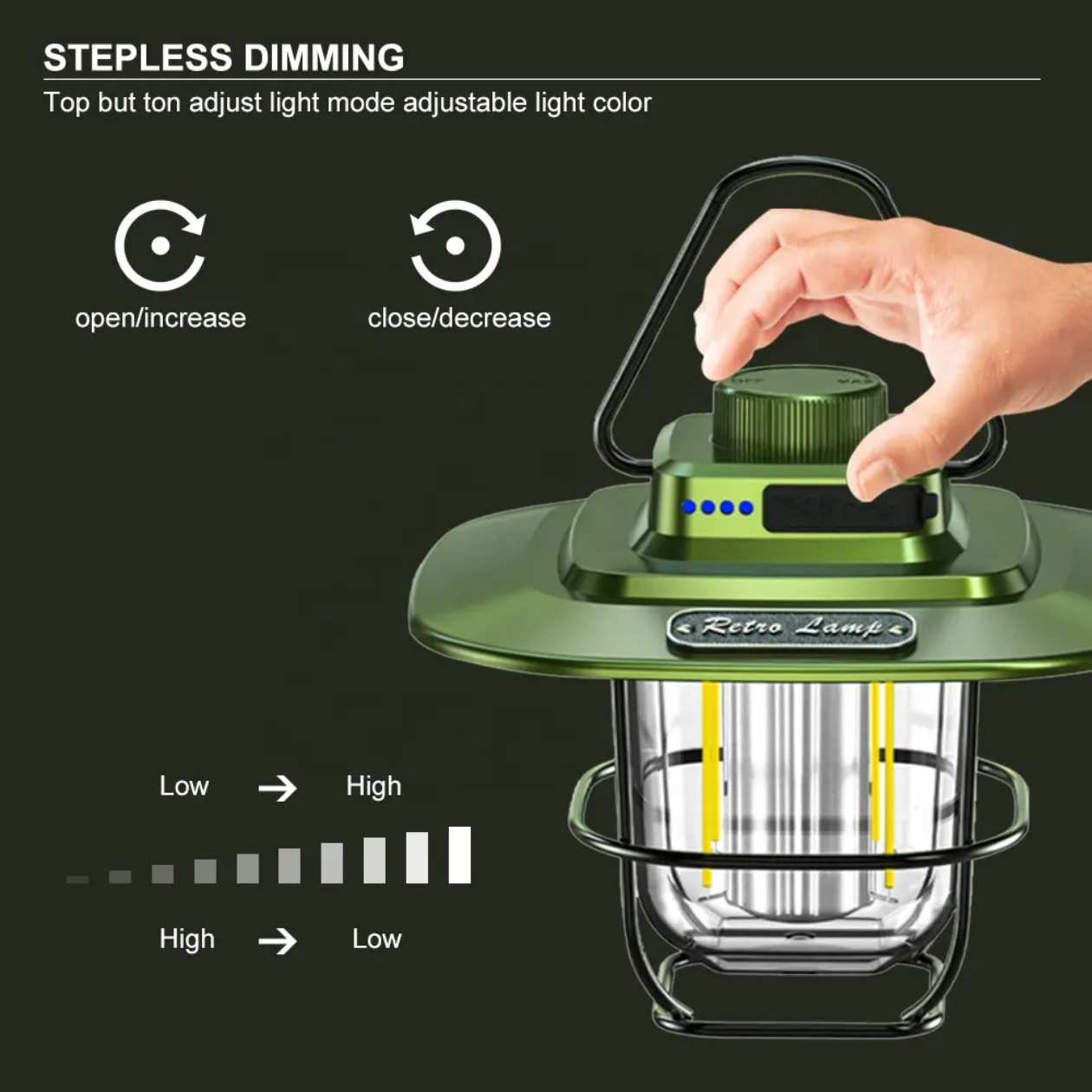 2026 Factory Wholesale Led Retro Outdoor Waterproof Multifunctional Lighting Camping Lamp Hand-held Camp Light Lantern