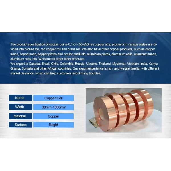2021 Soft Copper Strip Sheet Rolled Coil with 0.01-3.0mm Thickness and Red Color
