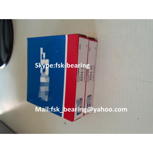 Gcr15 Chrome Steel 6211ZZ Pump Bearings , P4 P2 / KOYO / NTN Ball Bearing