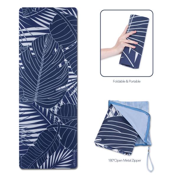 Travel Size Rubber Exercise Mats , Breathable Sweat Proof Yoga Mat