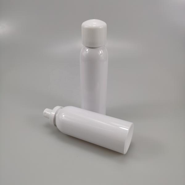 PET Collar 100ml 120ml 150ml 180ml 200ml White Sunscreen Spray Bottle for Toner