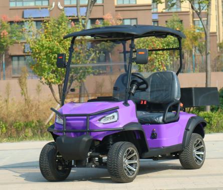Caminhões de golfe equipados com pneus off-road e caixa de carga de liga de alumínio super capacidade de carga