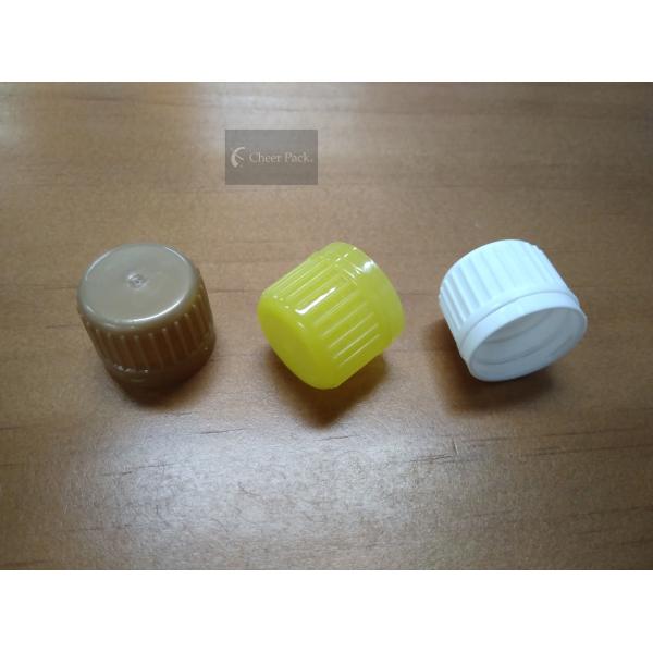 Casquillo plástico del canalón de la torsión para la bolsa líquida plástica que empaqueta, material de la categoría alimenticia