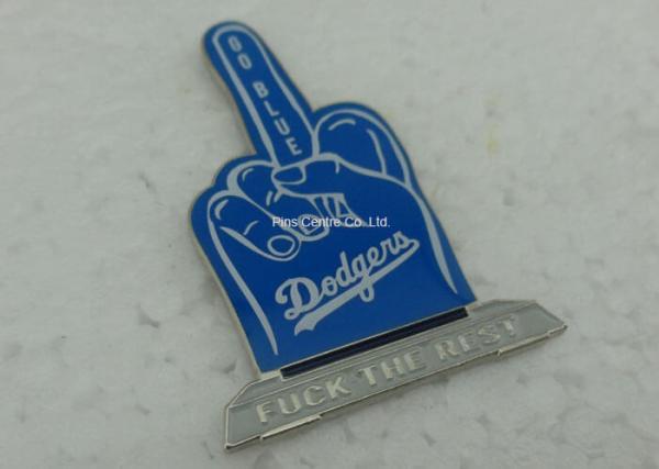 Copper Die Stamped Personalised Metal Pin Badges , Custom Made Enamel Pins