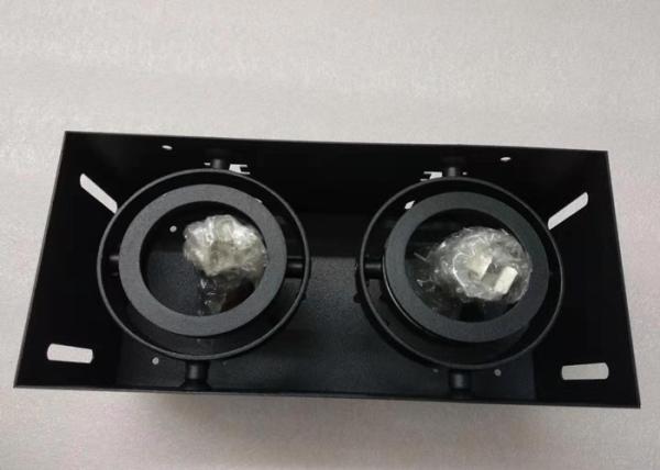 Square Trimless GU5.3 Holder LED Spot Downlights Max 2*50W Black Finish