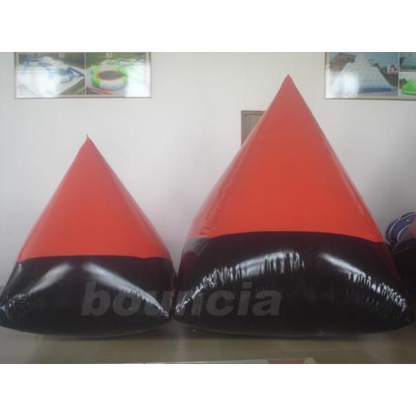 Red 0.6mm/0.9mm inflatable doritos shape air bunker for commercial use