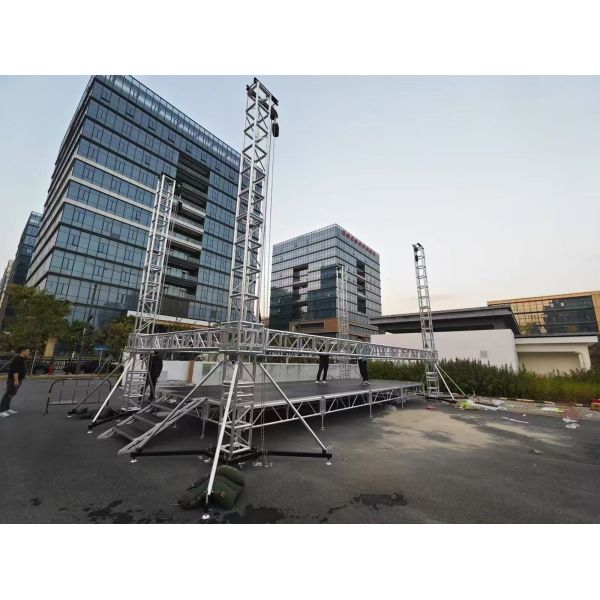 Portable Aluminum Lighting Truss Durable Lightweight Modular Structure for Event Stage Exhibition Lighting Setup