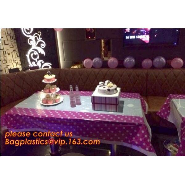 Colorful Polka Dot Table Cloth Plastic Tablecloth Cover for Wedding Birthday Party Supplies/Decoration BAGEASE BAGPLASTI