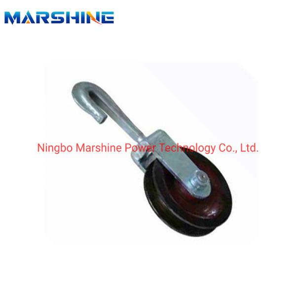 Clip In Aluminum Block Tackle Pulley For Tightening Up Conductor