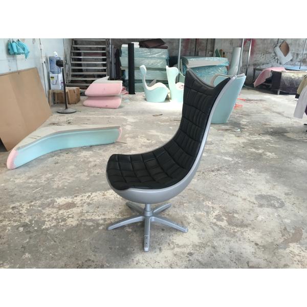 Black Animal Fiberglass Arm Chair / Living Room Mermaid Tail Chairs