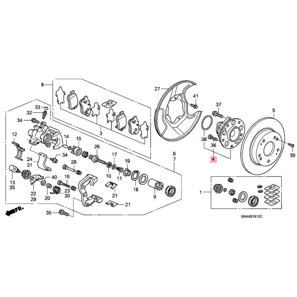2006-2009 Acura CSX Honda Civic Front Wheel Bearing 42200 SNA 952 42200 SNA A51