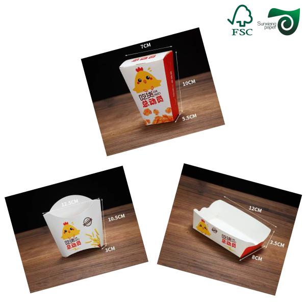 235 gramos de cartón de papel blanco de calidad alimentaria de 27' 39' para envases de alimentos fritos