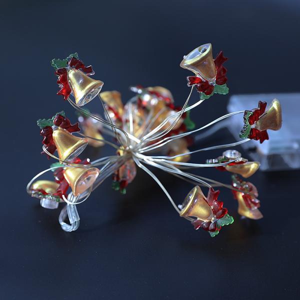 Santa Claus Scepter Snowflakes Elk Socks LED String Lights for Fairy Christmas Decoration