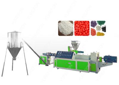 PVC Flakes Plastic Recycling Granulator Machine Hot Cutting Conical With Twin Screw