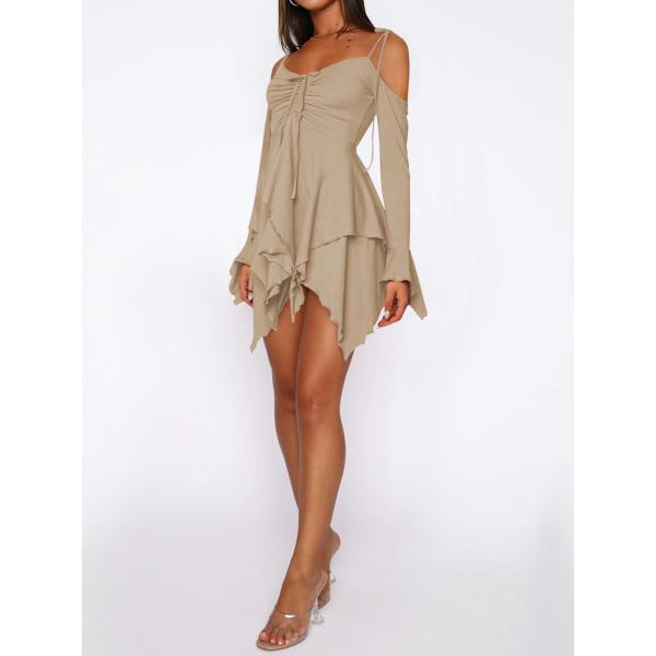 Rencontres Robes à collier solide Robe de mariée classique Robe de mariée