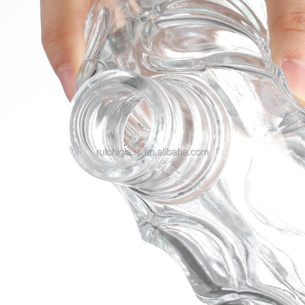 Custom Make Brandy Glass Bottle With Cap 250ml 500ml 750ml For Beverage Customization