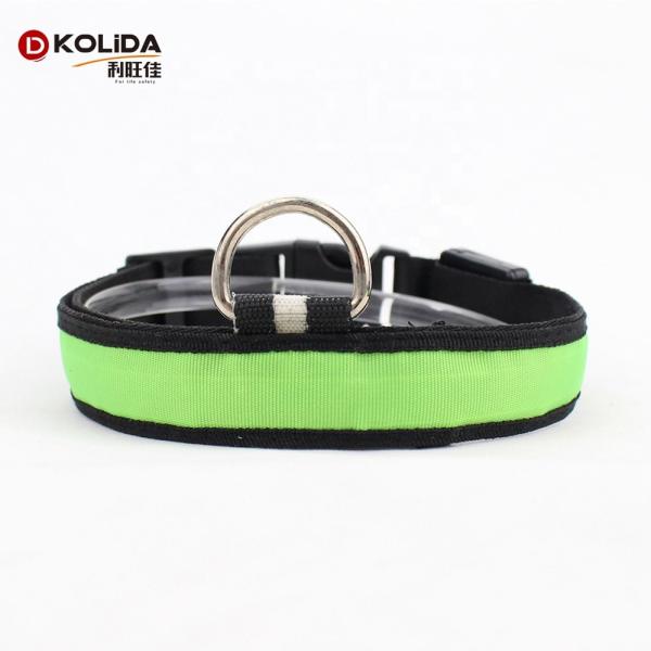 Polyester Adjustable Led Light- Up Pet Leash , Led Dog Light Collar