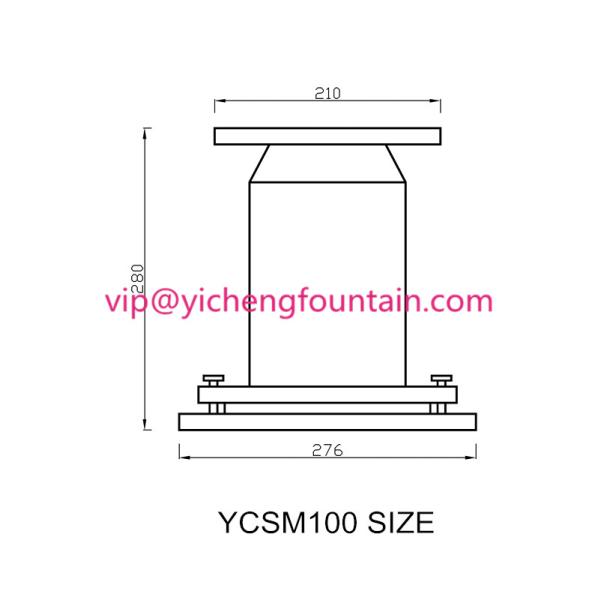 Laser Water Screen Fountain Nozzle Heads Flange Connection Making Water Film SS304