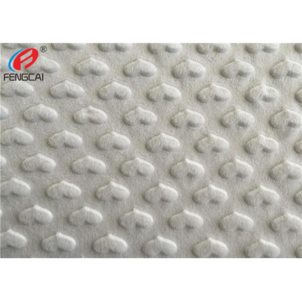 Ткань Минкы полиэстера дизайна сердца супер мягкая для одеяла младенца в белизне