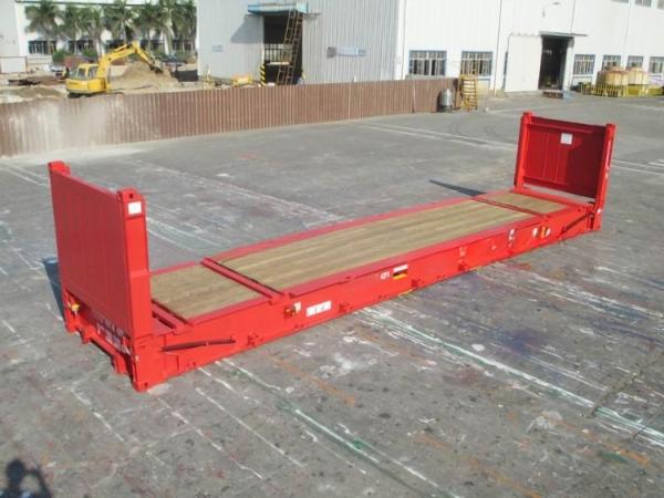 40ft 40' Steel Corten Steel Flat Rack Shipping Containers with Plywood Floor and Collapsible End Flatrack CSC Certified
