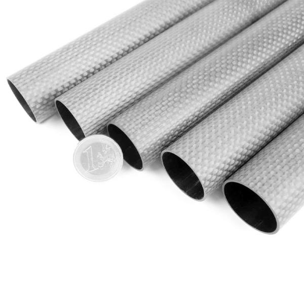 Tubos de fibra de carbono 3K com padrão 20mm-18mm - Resistência à corrosão e resistência a choques