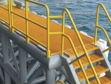 Anti Corrosion Moisture Proof FRP Handrail Used In Humid Coast Areas