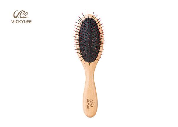 Slender Oval Shape 23cm Wooden Handle Hair Brush