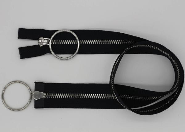 Customized Metal Zipper By The Yard , 20 Inch Open End 2 Way Jacket Zippers