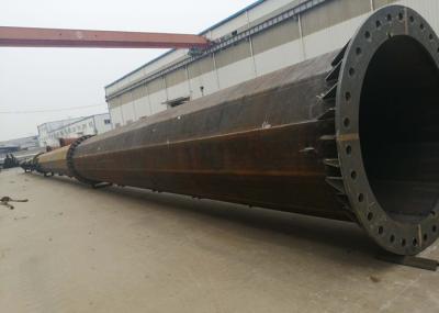 High Voltage Steel Transmission Pole , Electrical Power Steel Pole Tower