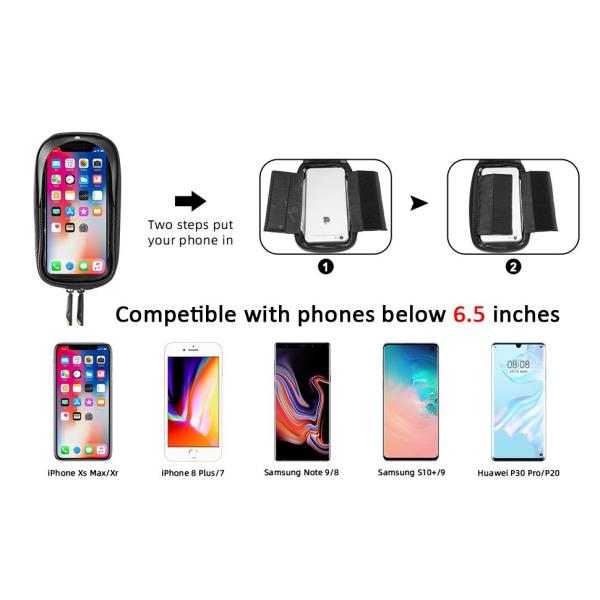 Bike Phone Mount Bag Bike Front Frame Handlebar Bag Waterproof Bike Phone Holder Case Bicycle Accessories Pouch