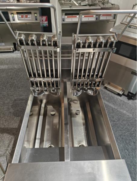 Máquina elétrica de fritar frango comercial Fast Food Pressure Batatas fritas Snacks Double Tank