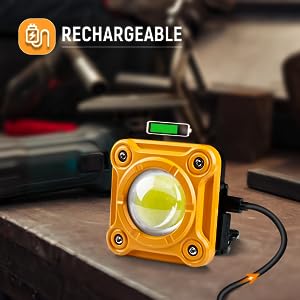 Hot Selling Outdoor Emergency MultiFunction Portable Work Led Light Magnetic Rechargeable Led Work Light With Hooks