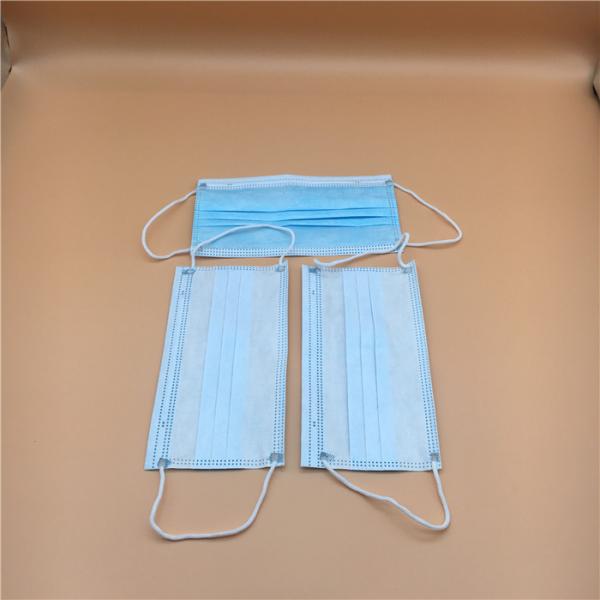 Breathable Fabric Disposable Face Mask With Earloop Anti Covid 19 3 Layer